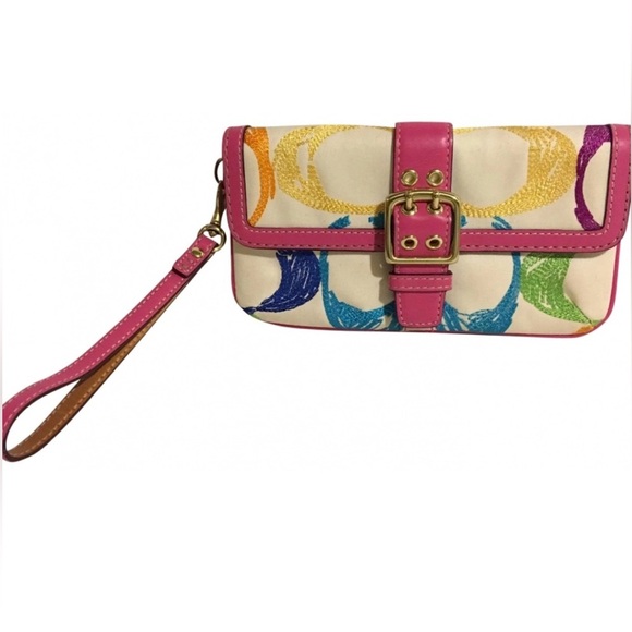 Coach CC signature print wristlet - Picture 1 of 5